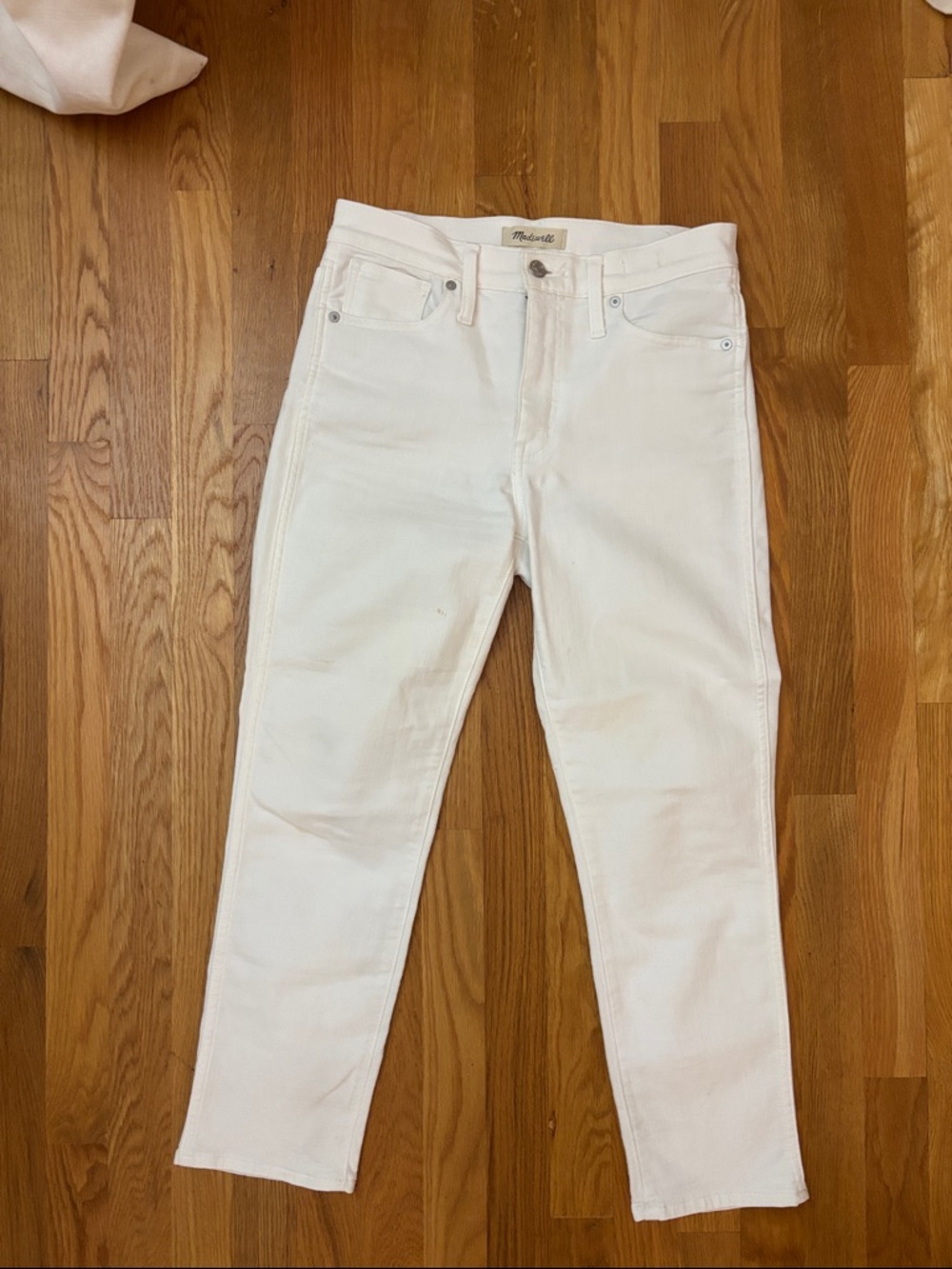 Madewell Off-White Straight Leg Jeans